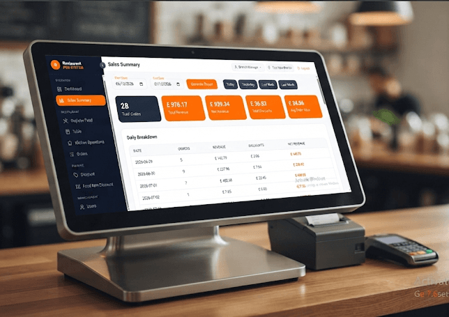 Tanderrum POS analytics dashboard